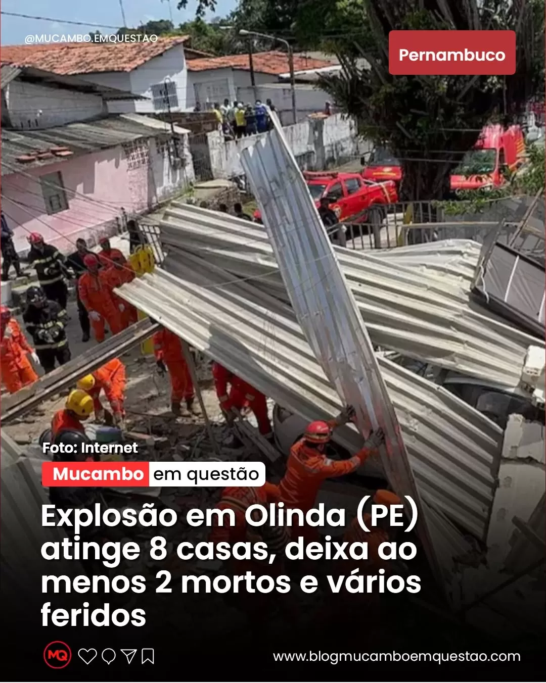 Explosão Devasta Olinda: Dois Mortos, Vários Feridos e Casas Destruídas em Tragédia