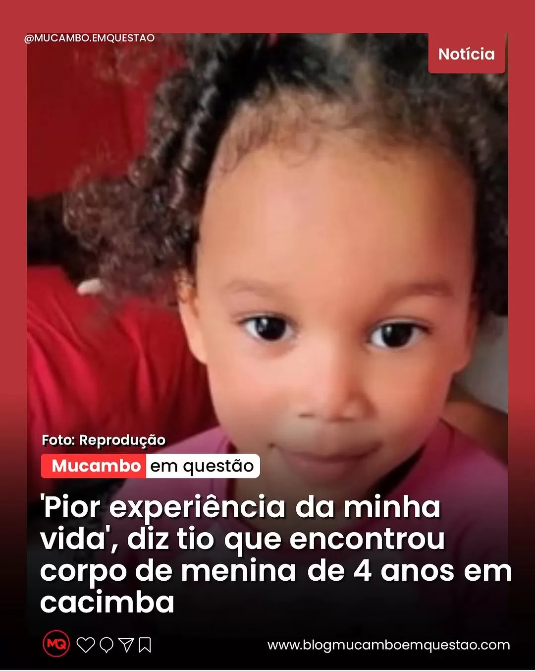 Menina de 4 anos é achada morta em cacimba no Grande Recife com sinais de espancamento