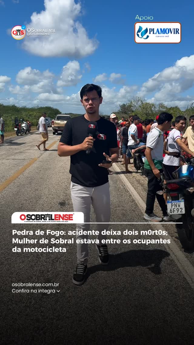 Tragédia em Pedra de Fogo: Duas Vidas Perdidas em Acidente de Moto