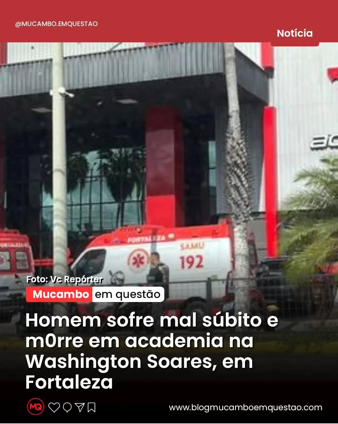 Tragédia em academia: Homem morre durante treino em Fortaleza