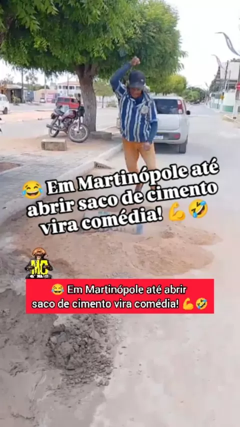 Morador de Martinópole Viraliza com Método Criativo para Abrir Saco de Cimento