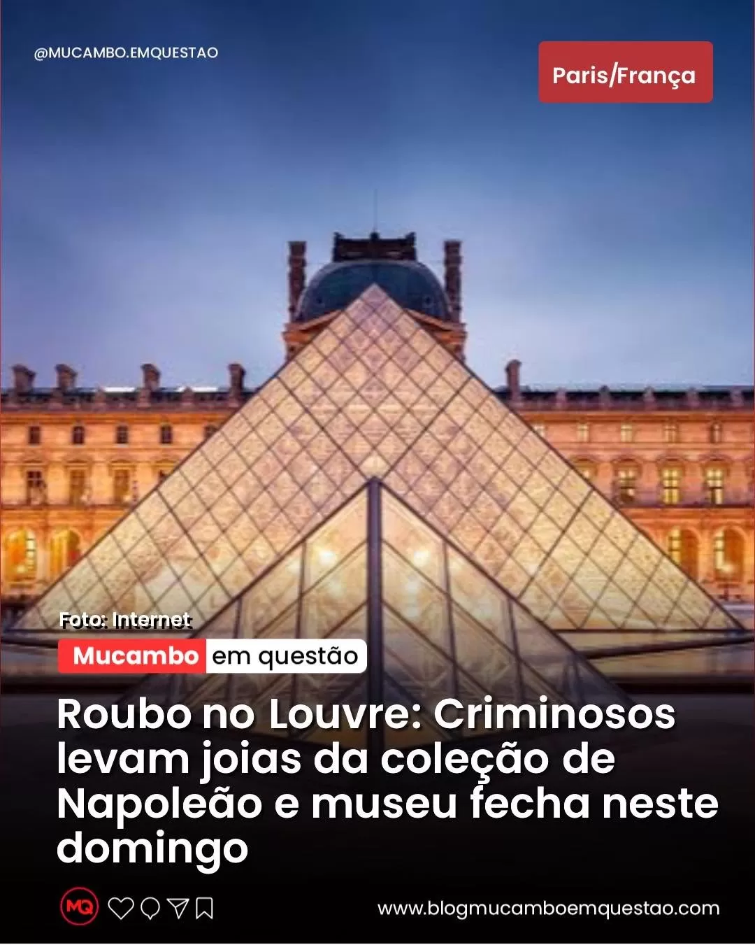Louvre sofre roubo audacioso: Joias de Napoleão furtadas, museu fecha em Paris