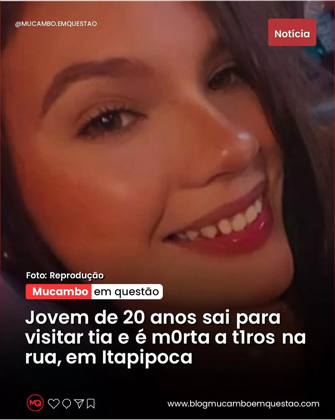 Suspeita de engano: Jovem de 20 anos morre baleada em Itapipoca, namorado ferido