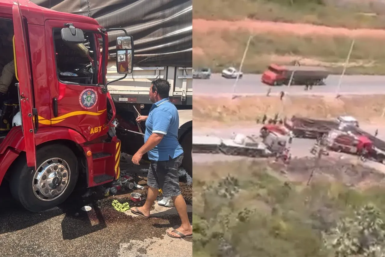 Acidente na CE-155: Bombeiro é retirado das ferragens