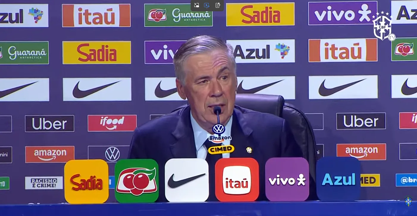 Ancelotti define convocados para a Copa do Mundo de 2026