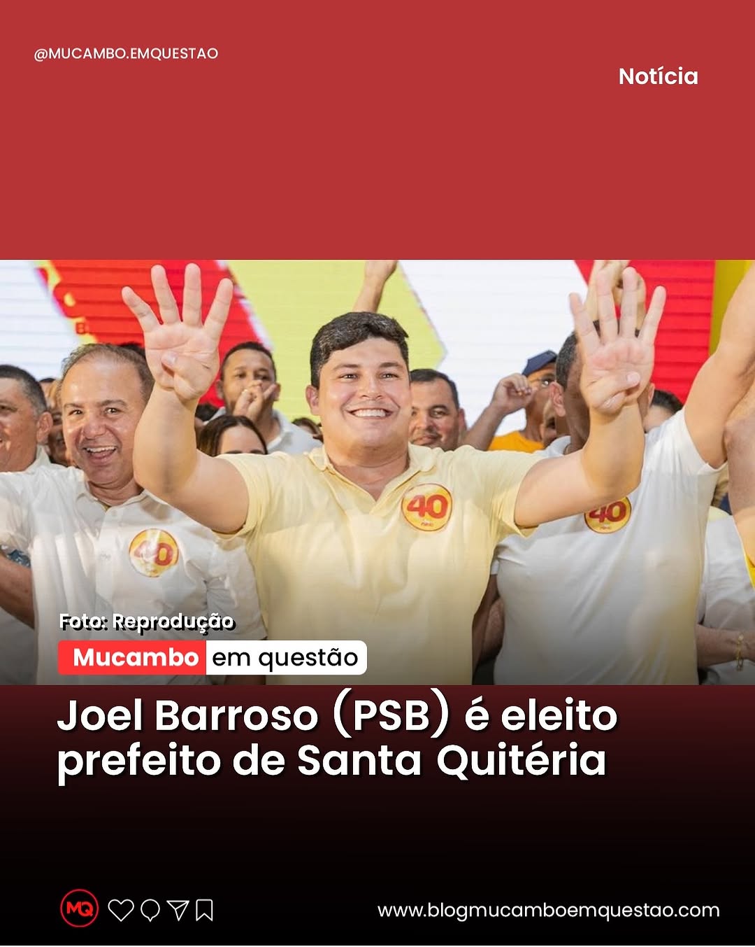 Santa Quitéria elege Joel Barroso; filho de prefeito cassado assume gestão