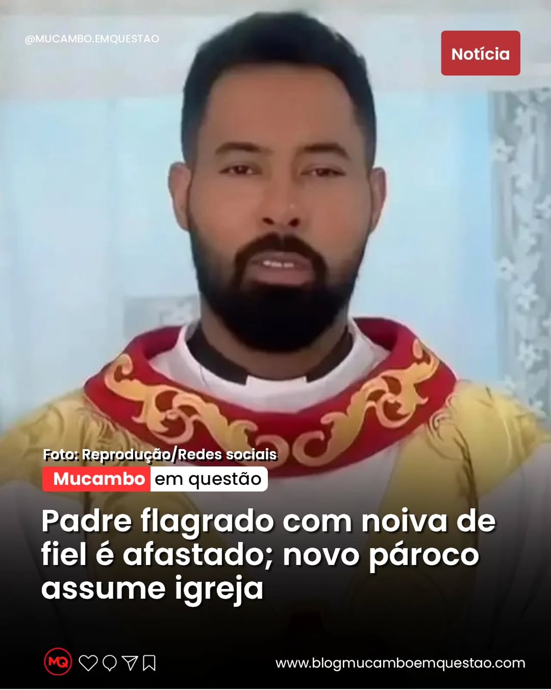Padre é afastado após escândalo com noiva de fiel abalar comunidade católica