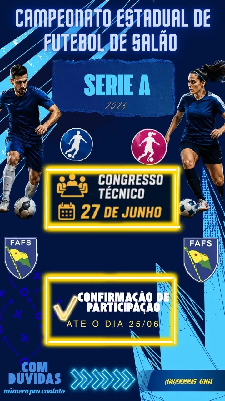 Clubes têm prazo para confirmar participação no Acreano de Futsal