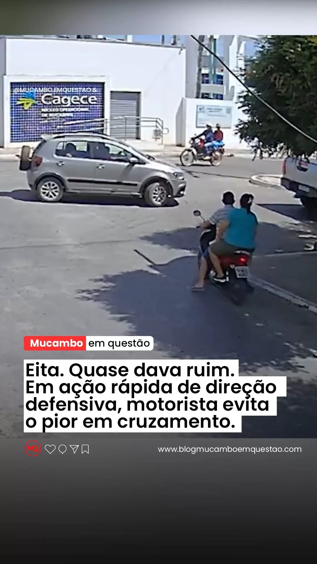Motorista reage rápido e evita acidente grave; apenas danos leves registrados
