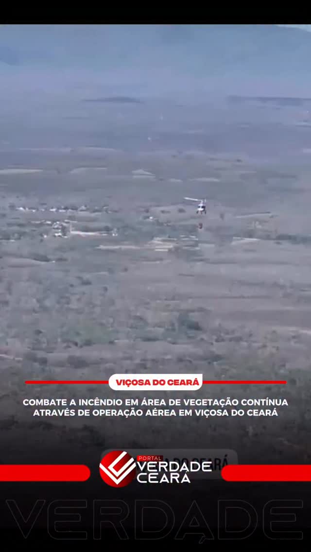 Ciopaer mobiliza helicóptero para combater incêndio florestal em Viçosa do Ceará