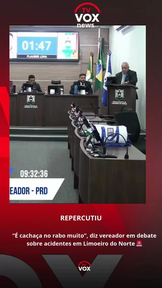 Vereador choca em debate sobre acidentes: 'É cachaça no rabo muito'