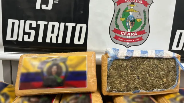 Irmãos presos com 50kg de skunk em Fortaleza
