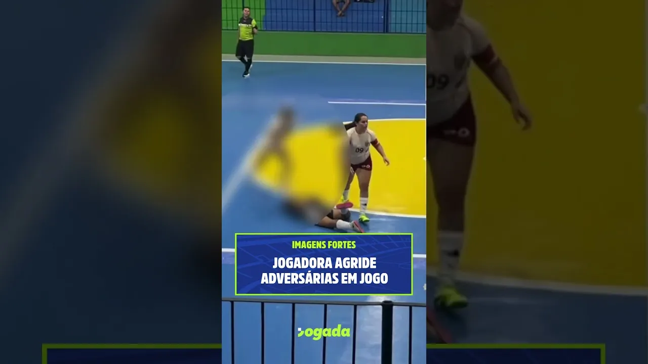 Jogadora agride adversárias em jogo de futsal no Eusébio