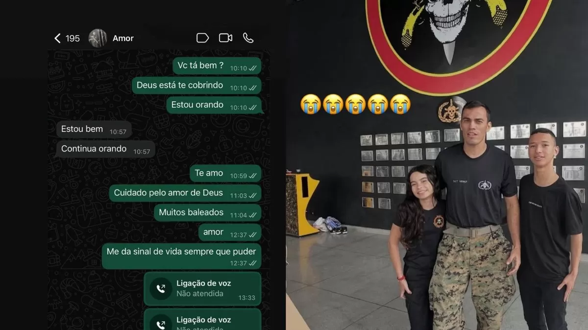 Mulher de sargento morto no Rio conversou com ele minutos antes: 'Não consigo explicar essa dor'