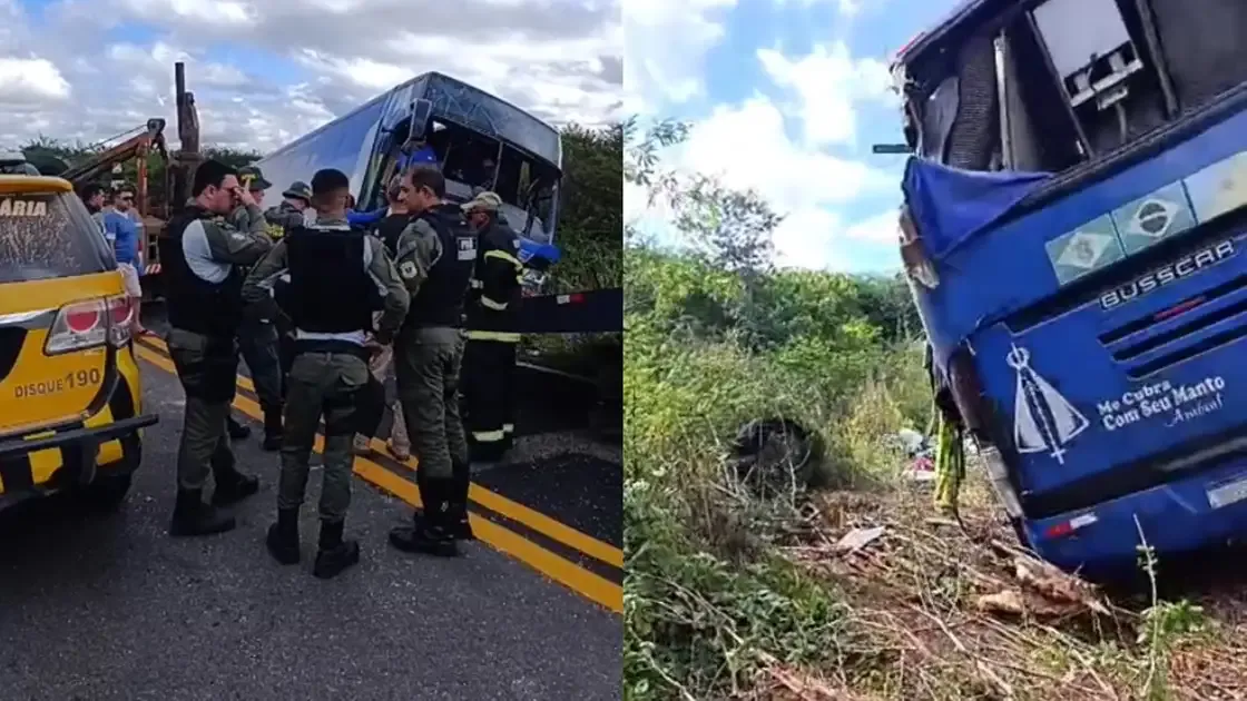 Ônibus com time de basquete capota em Tauá: 7 mortos