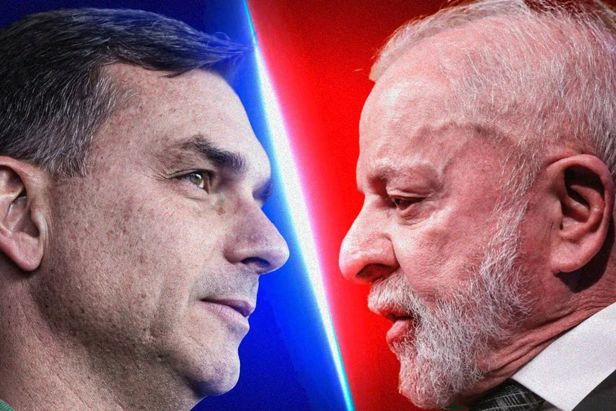 Pesquisa aponta Flávio Bolsonaro com 52,8% e Lula com 47,2% no segundo turno