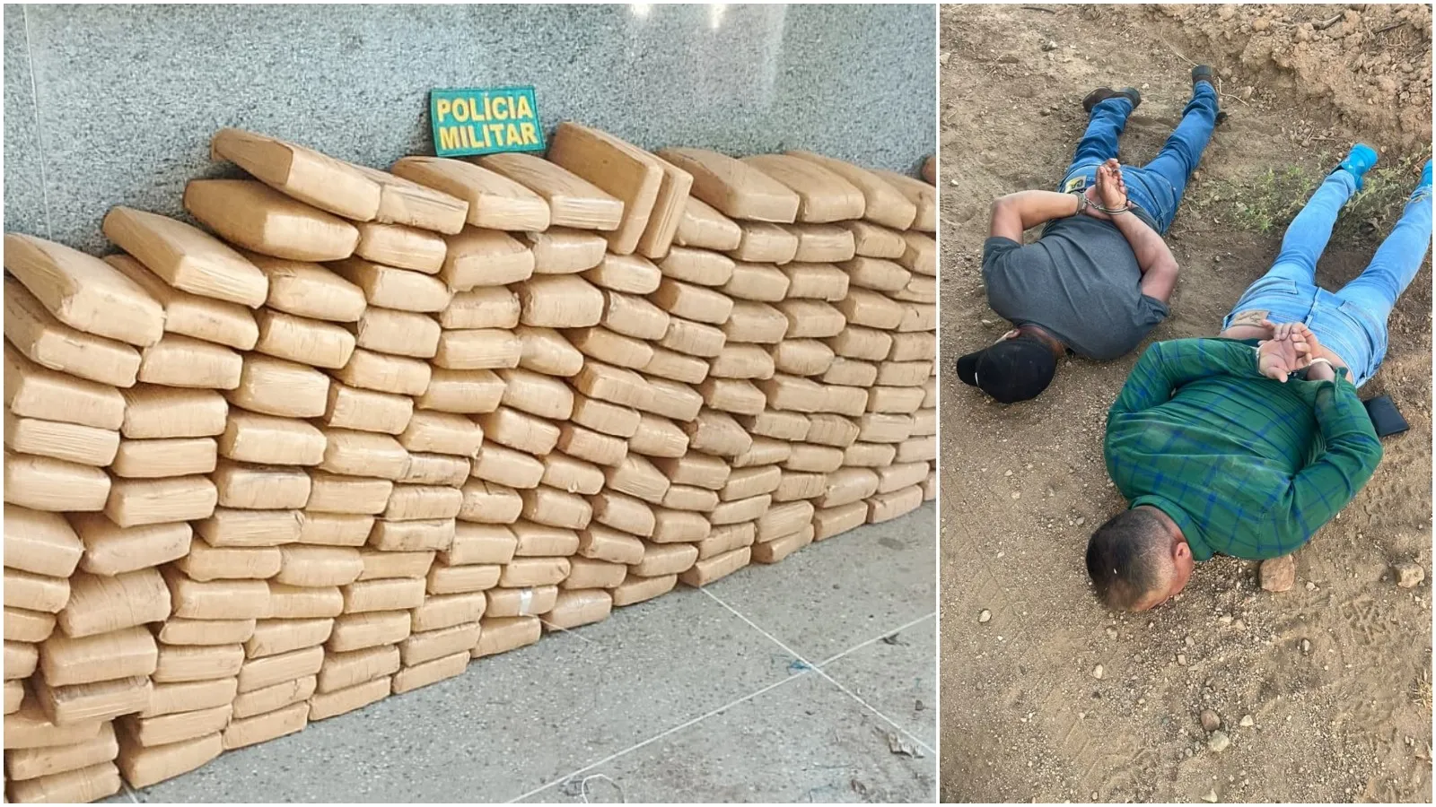 Polícia intercepta caminhonete e apreende 200 quilos de drogas no interior
