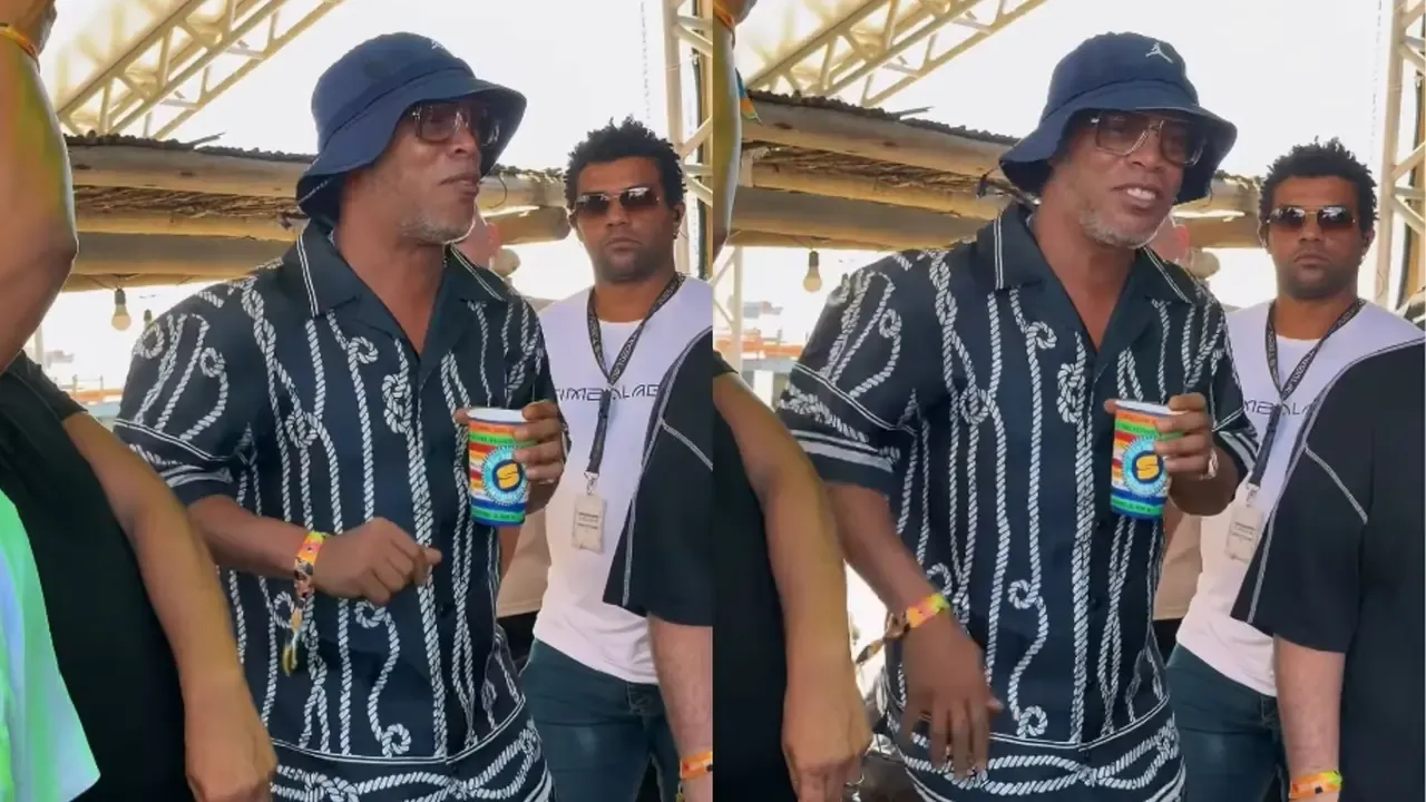 Ronaldinho Gaúcho curte esquenta do Fortal em Fortaleza