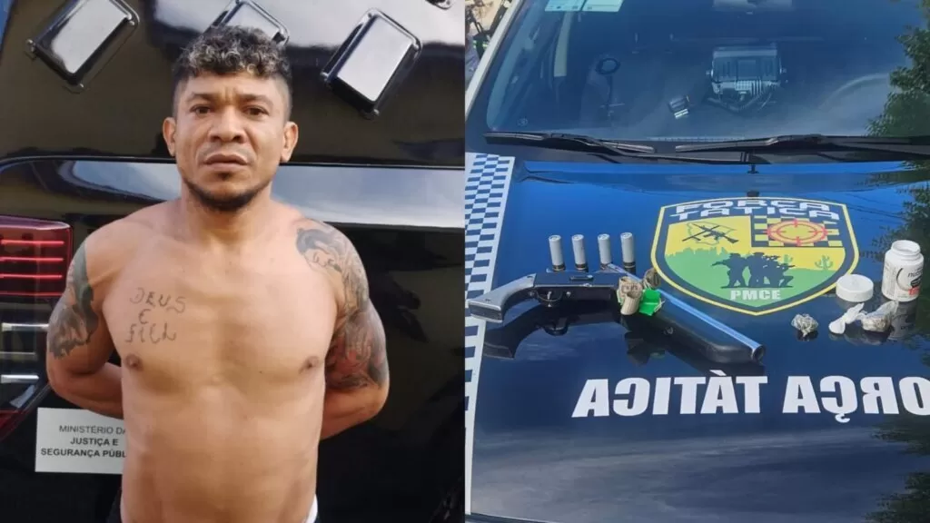 Suspeito de tráfico que intimidava moradores é preso com arma e drogas no Curió