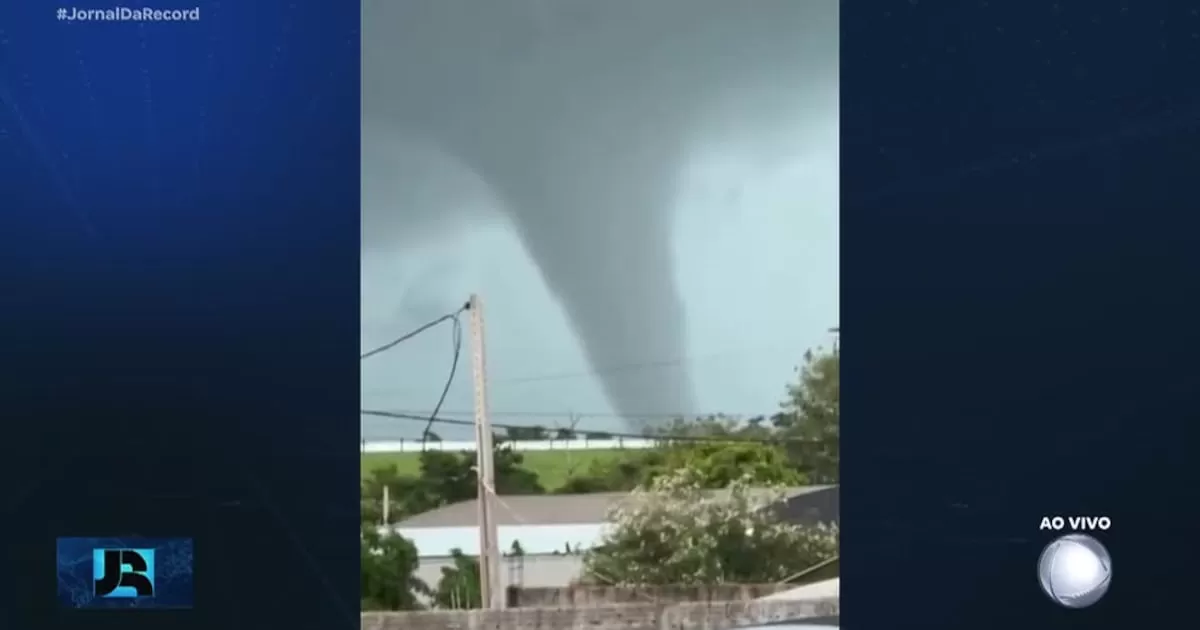 Tornado de intensidade moderada afeta região de fronteira entre Brasil e Paraguai