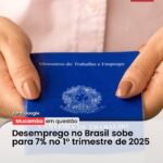 Desemprego no Brasil sobe para 7% no 1º trimestre de 2025